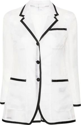 Thom Browne Blazer semi trasparente - Toni neutri