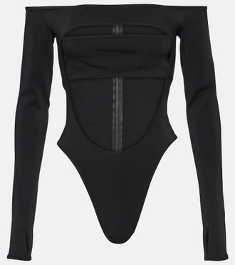 MUGLER Body Circle con scollo bardot e cut-out
