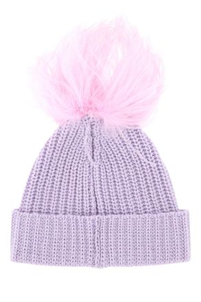 Art Essay ACLH100 Pom-Pom Knit Beanie - Purple