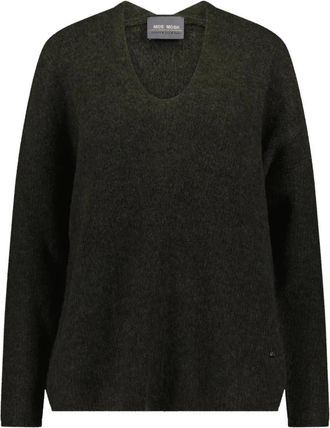 Mos Mosh MMThora V-Neck Gebreid - Heren - V-hals truien - Grijs - XS - Truien & Vesten