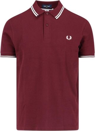 Comme Des Gar&ccedil;ons Shirt Logo Polo Shirt In Burgundy Cotton