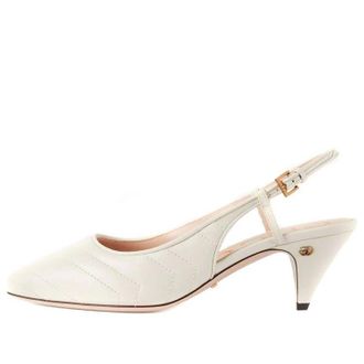 Gucci (WMNS) Gucci Metalasse Sling Back White 659471-BKO00-9050