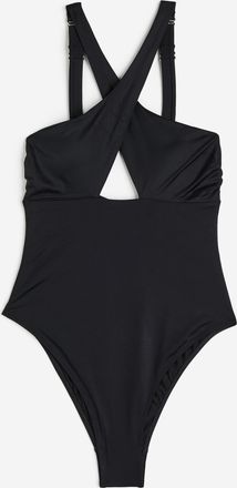 H&M Shape-Badeanzug mit hohem Beinausschnitt - Schwarz