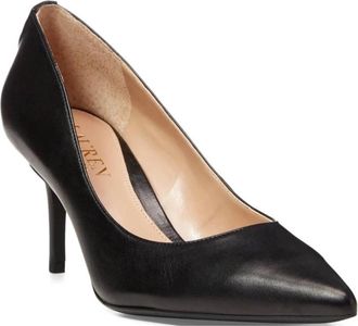 Ralph Lauren Lanette Leren Pomp - Dames - Pumps - Zwart - 35 1/2 EU - Leer - Schoenen
