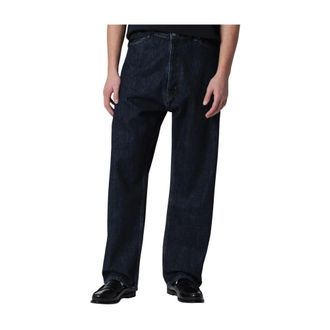 STUDIO NICHOLSON Loose-fit Jeans, male, Blue, Size: L Marylebone Wide-leg Jeans