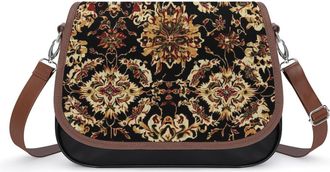 Generic Carpet Pattern Small Womens Crossbody Bags Shoulder Handbag with Adjustable Strap for Travel