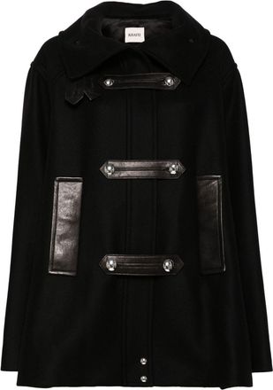 Khaite The Melbo coat - women - Virgin Wool/Polyamide/Cupro/Lamb Skin - 0 - Black