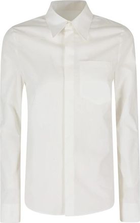 Maison Margiela Shirt met lange mouwen - Dames - Overhemden - Wit - 2XS - Overhemden