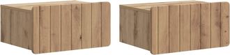 vidaXL Mesita De Noche De Pared 2 Uds. Roble Artisan 49 X 34,5 X 24 Cm Vidaxl