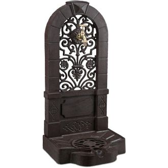 Relaxdays Relaxdays - Fuente Jard&iacute;n Vintage, Aluminio, Marr&oacute;n, 74 X 36 X 30 Cm