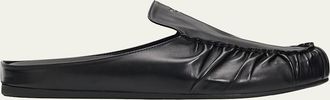 Prada Mens Leather Moc-Toe Mules