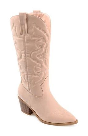 Journee Collection Chantry Western Boot in Blush at Nordstrom Rack, Size 7.5
