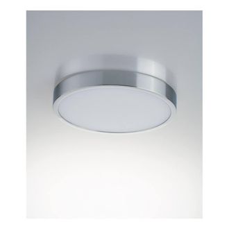 Netlighting Domo Round LED Flush Ceiling Lamp Chrome 4000K in Silver
