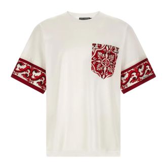 Dolce & Gabbana Majolica-print T-shirt - male - Dolce & Gabbana - T-Shirts - White - 2XL - Tops