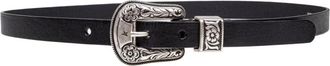 Golden Goose Washed Leather Belt - Dames - Riemen - Zwart - 85 CM - Leer - Accessoires