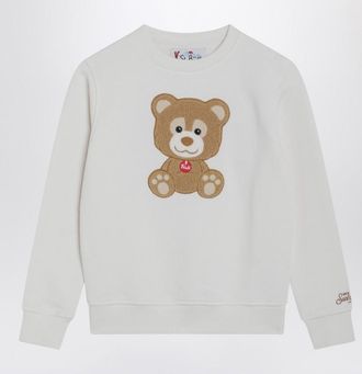 MC2 Saint Barth White sweatshirt with Trudi teddy bear