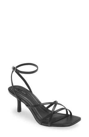 Open Edit Remington Ankle Strap Sandal in Black at Nordstrom, Size 5.5
