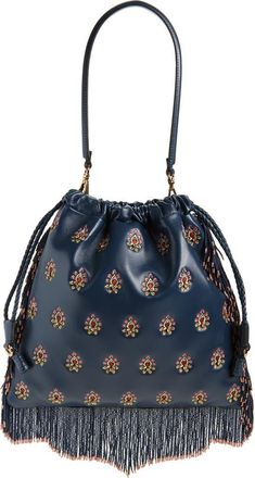 Etro Medium Kalispera Embroidered Leather Shoulder Bag in Panna at Nordstrom