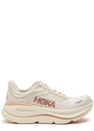 Hoka One One Bondi 9 Mesh-knit Sneakers - Cream - 6.5 (IT39.5 / UK6.5)