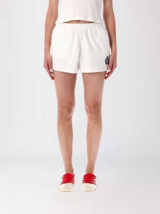 Sporty & Rich Cotton Jogging Shorts with Embroidered Logo Crest