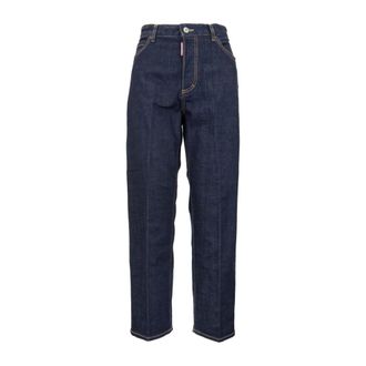 Dsquared2 Jeans, Dames, Blauw, M, Katoen, Straight Jeans