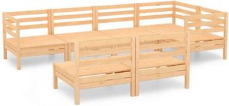 vidaXL 7 Piece Garden Lounge Set Solid Pinewood vidaXL