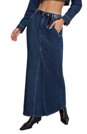 Good American Denim Fit & Flare Skirt in Indigo724 at Nordstrom Rack, Size 15
