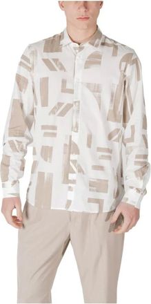 Antony Morato Overhemden, Heren, Beige, M, Katoen, Barcelona Shirt