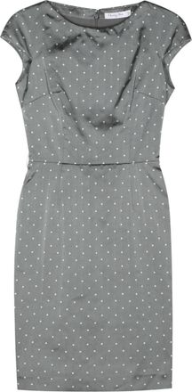 Dior 2000s polka-dot midi dress - women - Cotton/Viscose/Silk - 42 - Grey