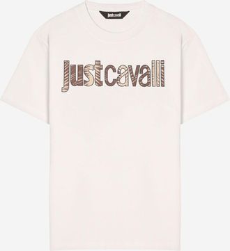 Just Cavalli Baumwoll-T-Shirt mit Logo