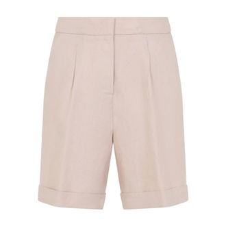 PESERICO Peserico, Casual Shorts, female, Pink, Size: XS Linen Bermuda