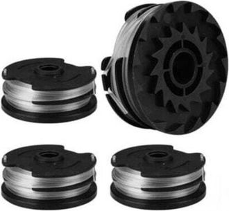 OEM [mai Usato]4 Bobine Di Ricambio Per Filo Da Taglio, Filo Di Ricambio In Nylon Per Tagliabordi Lidl Parkside, Prta 20-li A1, B2, C3, Prt 550 A1, A3, Pr