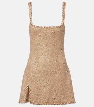 Clio Peppiatt Athena embellished minidress