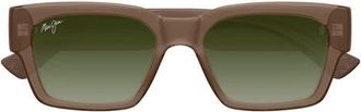 Maui Jim Kenui 59mm PolarizedPlus2 Square Sunglasses in Brown at Nordstrom