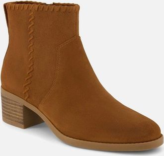 Toms Womens TOMS Delilah Heeled Suede Womens Tan Heeled Ankle Boots - Brown - Size: 7