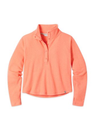 Stio | Womens Turpin Fleece Snap Pullover, Size Extra Large in Ember Heather