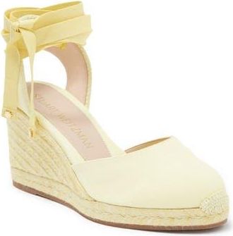 Stuart Weitzman Marguerita Espadrille Wedge in Pale Yellow at Nordstrom Rack, Size 11.5