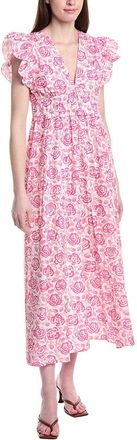 Sail to Sable Sail To Sable Flutter Sleeve V Neck Maxi Dress