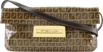 Fendi Pre-owned Plastic Schoudertas - Dames - Vintage Schoudertas - Bruin - ONE Size - Vintage