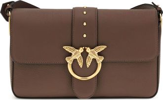 Pinko Love Leather Shoulder Bag