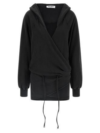 The Attico Black Cotton Short Womens Dress