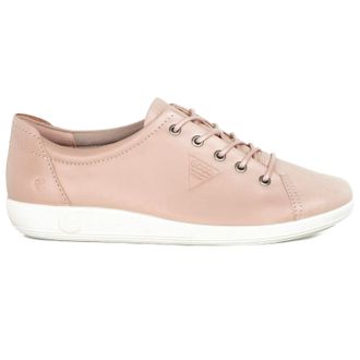 Ecco Ecco Soft 2.0 206503 Leather Womens Low Top Trainers - Rose Dust - Size:UK 6.5-7