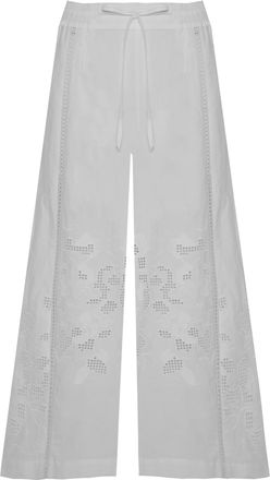 Beatrice .B White 1130 Ri921 Wide Pants