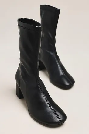 Maeve Block Heel Sock Boots