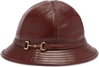 Gucci Bucket Hat van lamsleer met paardenbitmotief