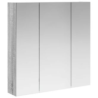 vidaXL Armario Con Espejo De Ba&ntilde;o Gris Sonoma 70 X 14,5 X 70 Cm Vidaxl