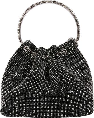 Berness Rhinestone Ring Handle Bag in Black at Nordstrom Rack