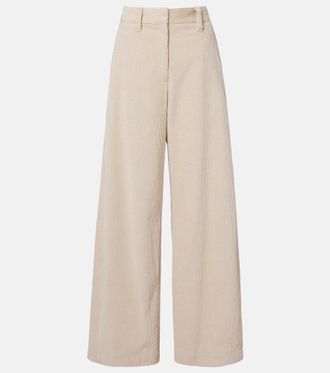 Brunello Cucinelli Monili cotton corduroy wide-leg pants