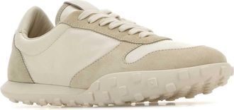 Jil Sander Mens Two-Tone Fabric And Suede Sneakers Vapour
