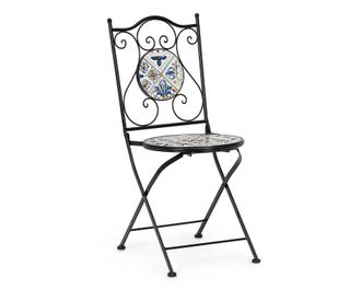BIZZOTTO Bizzotto - Silla Plegable Mykonos - Estructura De Acero Y Tablero De Cer&aacute;mica - 120x80x75 Cm